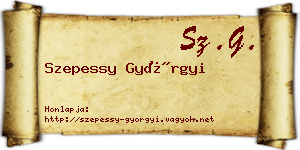 Szepessy Györgyi névjegykártya
