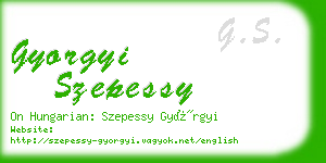 gyorgyi szepessy business card